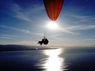 Tandem paragliding flight above Kefalonia Tandem paragliding flight above Kefalonia